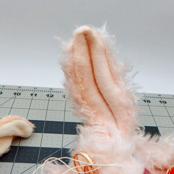 Ty Attic Treasures Collectible Bunnies Strawbunny Camelia Blush Jointed Plush - Picture 9 of 12